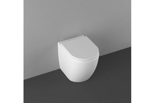 Приставной унитаз ISVEA Infinity 10NF10001SV безободковый, белый, овальный, 36.5x52 см