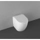 Приставной унитаз ISVEA Infinity 10NF10001SV безободковый, белый, овальный, 36.5x52 см