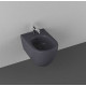 Подвесное биде ISVEA Infinity 10NF41001SV-2C антрацит, матовое, цвет черный, овальное, 36.5x53 см