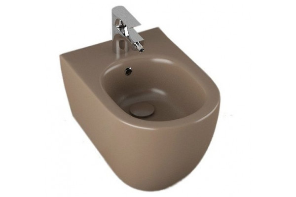 Подвесное биде ISVEA Infinity 10NF41001SV-2H коричневое, матовое, овальное, 36.5x53 см