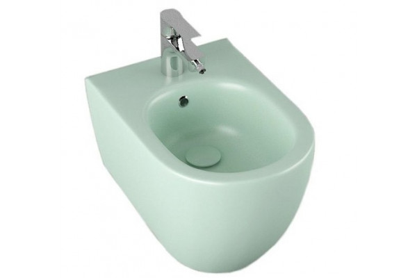 Подвесное биде ISVEA Infinity 10NF41001SV-2T мятно-зеленое, матовое, цвет зеленый, овальное, 36.5x53 см