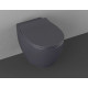 Подвесной унитаз ISVEA Sentimenti Neo 10AR02010SV-2C безободковый, антрацит, матовый, овальный, 36.5x51 см