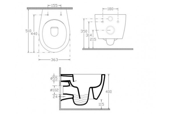 Подвесной унитаз ISVEA Sentimenti Neo 10AR02007SV безободковый, белый, овальный, 36.3x51 см