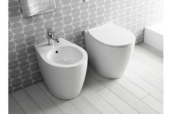 Приставной унитаз ISVEA Sentimenti Neo 10SM10004SV безободковый, белый, овальный, 36.3x52 см