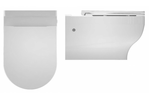 Подвесной унитаз ISVEA Soluzione XI 10KF02002SV безободковый, белый, овальный, 36.3x54.5 см