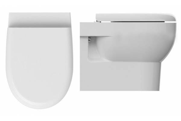 Подвесной унитаз ISVEA Absolute 10AB02002SV безободковый, белый, овальный, 34.7x50 см