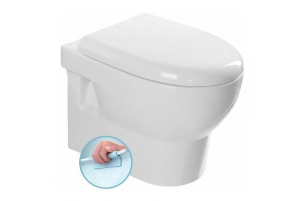 Подвесной унитаз ISVEA Absolute 10AB02002SV безободковый, белый, овальный, 34.7x50 см
