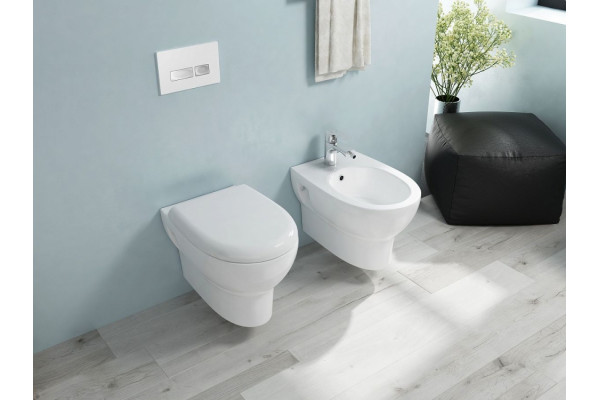 Подвесной унитаз ISVEA Absolute 10AB02002SV безободковый, белый, овальный, 34.7x50 см
