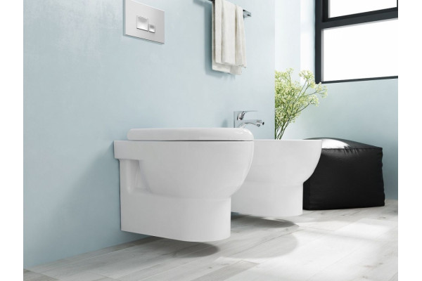 Подвесной унитаз ISVEA Absolute 10AB02002SV безободковый, белый, овальный, 34.7x50 см