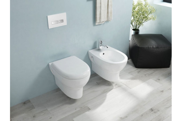 Подвесное биде ISVEA Absolute 10AB41001SV белое цвет белый, овальное, 34.7x50 см