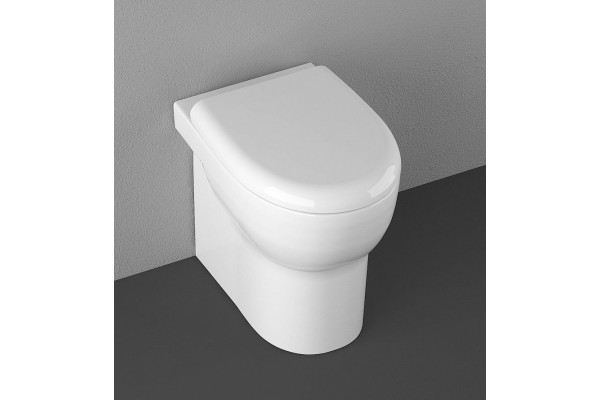 Приставной унитаз ISVEA Absolute 10AB10002SV безободковый, белый, овальный, 34.7x50 см