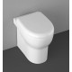 Приставной унитаз ISVEA Absolute 10AB10002SV безободковый, белый, овальный, 34.7x50 см