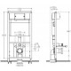 Система инсталляции для подвесных унитазов ISVEA Axis 52AL0102I цвет синий, 55x13.5x106 см
