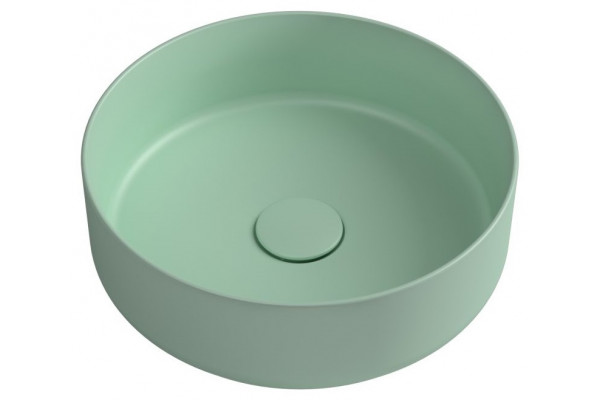 Накладная раковина ISVEA Infinity 10NF65036SV-2T 36х36 мятно-зеленая круглая, цвет зеленый