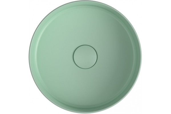 Накладная раковина ISVEA Infinity 10NF65036SV-2T 36х36 мятно-зеленая круглая, цвет зеленый
