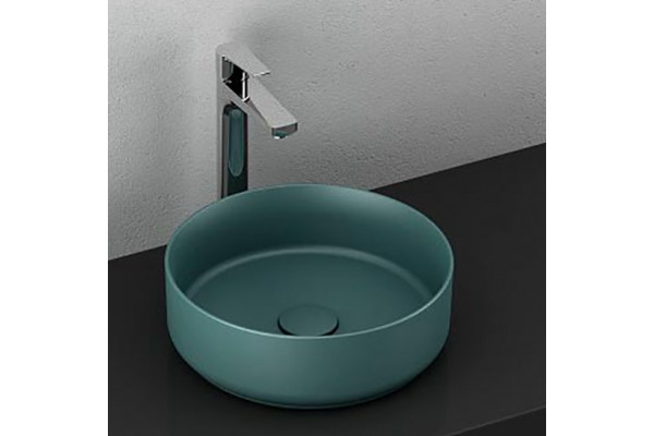 Накладная раковина ISVEA Infinity 10NF65036SV-2P 36х36 изумрудная круглая, цвет зеленый