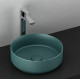 Накладная раковина ISVEA Infinity 10NF65036SV-2P 36х36 изумрудная круглая, цвет зеленый