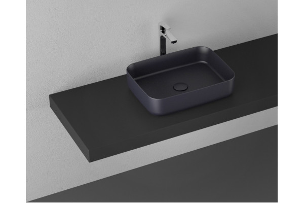 Накладная раковина ISVEA Infinity 10NF65050SV-2C 50х36 антрацит прямоугольная, цвет черный