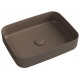Накладная раковина ISVEA Infinity 10NF65050SV-2H 50х36 коричневая прямоугольная, цвет коричневый