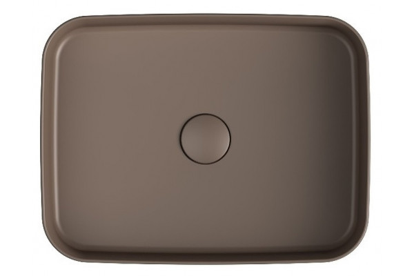 Накладная раковина ISVEA Infinity 10NF65050SV-2H 50х36 коричневая прямоугольная, цвет коричневый