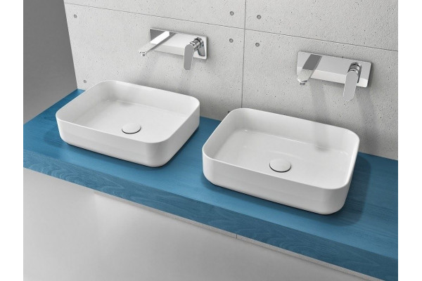 Накладная раковина ISVEA Infinity 10NF65050SV-2L 50х36 белая, матовая, прямоугольная, цвет белый