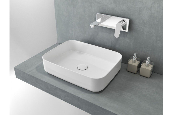 Накладная раковина ISVEA Infinity 10NF65050SV-2L 50х36 белая, матовая, прямоугольная, цвет белый