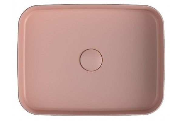 Накладная раковина ISVEA Infinity 10NF65050SV-2S 50х36 лососевая прямоугольная, цвет розовый