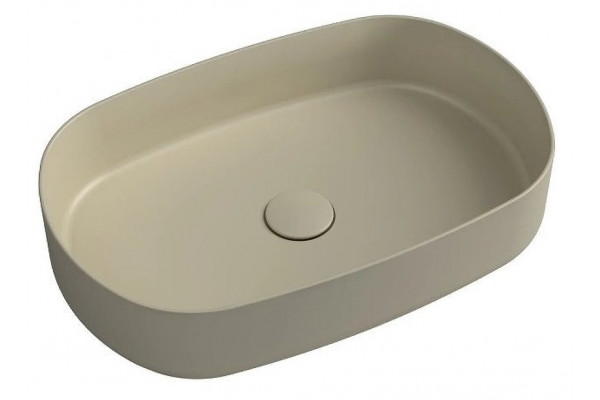 Накладная раковина ISVEA Infinity 10NF65055SV-2K 55х36 слоновая кость овальная, цвет бежевый