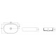 Накладная раковина ISVEA Infinity 10NF65055SV-2K 55х36 слоновая кость овальная, цвет бежевый