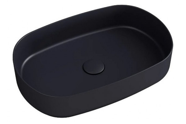 Накладная раковина ISVEA Infinity 10NF65055SV-2C 55х36 антрацит овальная, цвет черный