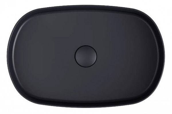 Накладная раковина ISVEA Infinity 10NF65055SV-2C 55х36 антрацит овальная, цвет черный
