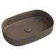 Накладная раковина ISVEA Infinity 10NF65055SV-2H 55х36 коричневая овальная, цвет коричневый