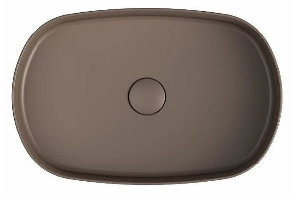 Накладная раковина ISVEA Infinity 10NF65055SV-2H 55х36 коричневая овальная, цвет коричневый