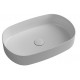 Накладная раковина ISVEA Infinity 10NF65055SV-2L 55х36 белая, матовая, овальная, цвет белый