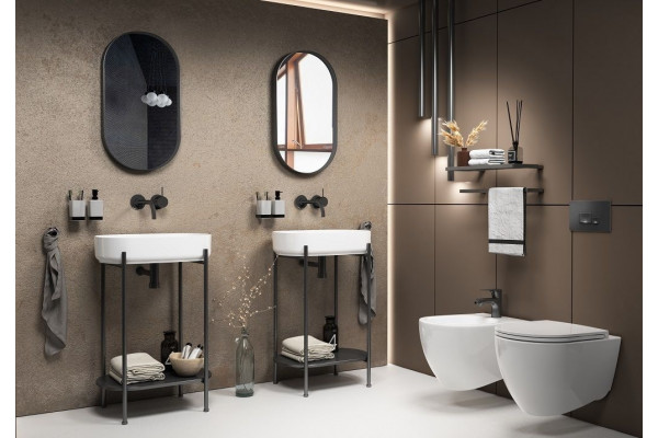 Накладная раковина ISVEA Infinity 10NF65055SV-2L 55х36 белая, матовая, овальная, цвет белый