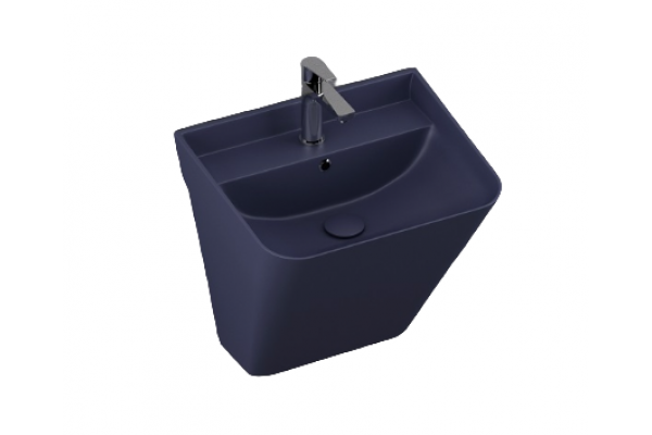 Подвесная раковина ISVEA Sott’Aqua 10SQ37002SV-2Z 50х42х51.5 синяя прямоугольная, цвет синий