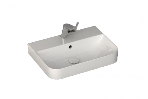 Накладная раковина ISVEA Sott’Aqua 10SQ50057SV 57.1х43.6 белая прямоугольная, цвет белый