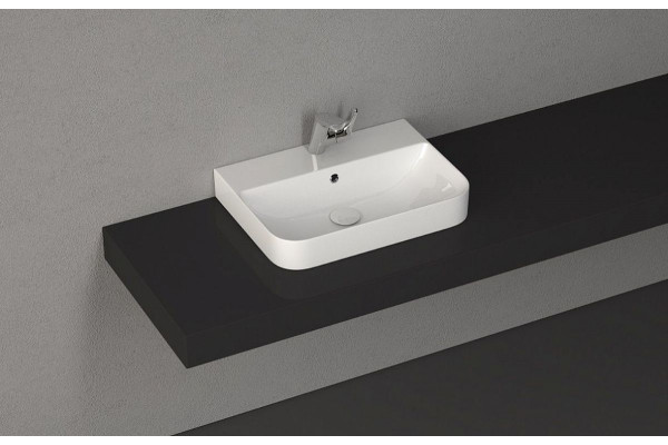 Накладная раковина ISVEA Sott’Aqua 10SQ50057SV 57.1х43.6 белая прямоугольная, цвет белый