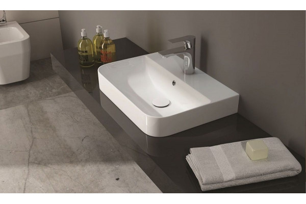 Накладная раковина ISVEA Sott’Aqua 10SQ50057SV 57.1х43.6 белая прямоугольная, цвет белый