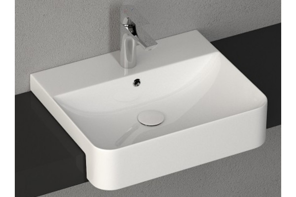 Полувстраиваемая раковина ISVEA Sott’Aqua 10SQ51058SV 59х49 белая прямоугольная, цвет белый