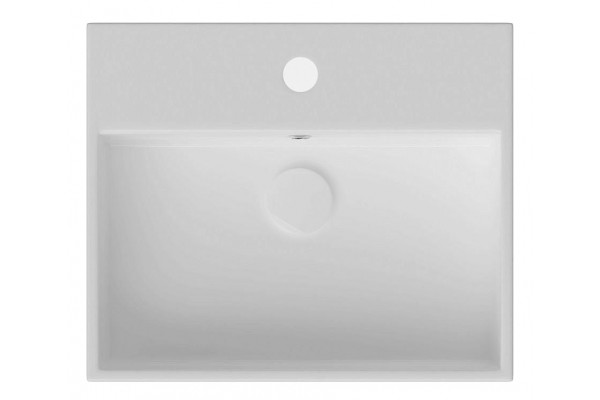 Накладная раковина ISVEA Purita 10PL51050SV 50х42 белая, глазированная задняя сторона, прямоугольная, цвет белый