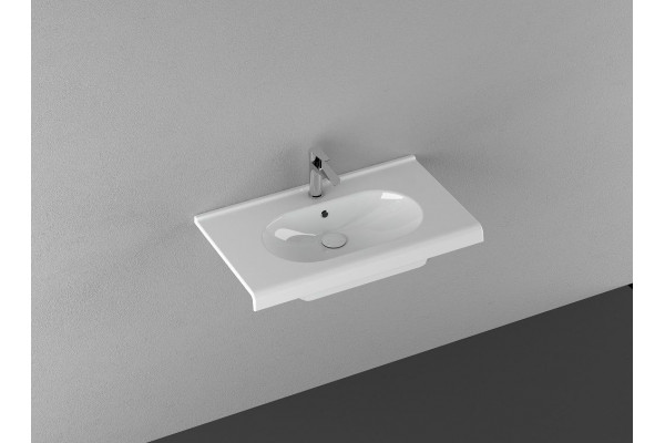 Полувстраиваемая раковина ISVEA Sentimenti 10SM50082SV 81.4х47 белая прямоугольная, цвет белый