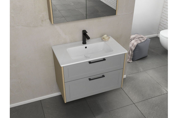Встраиваемая раковина ISVEA SistemaT 10SL51081SV-2L 81.5х46.5 белая, матовая, прямоугольная, цвет белый