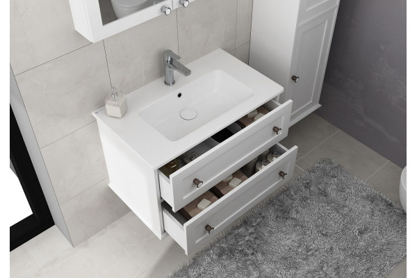 Встраиваемая раковина ISVEA SistemaT 10SL51081SV-2L 81.5х46.5 белая, матовая, прямоугольная, цвет белый