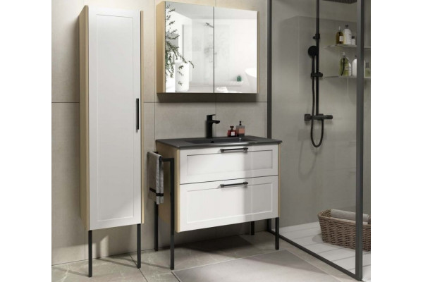 Встраиваемая раковина ISVEA SistemaT 10SL51081SV-2C 81.5х46.5 антрацит прямоугольная, цвет черный