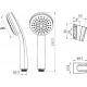Душевой гарнитур Iddis 0011F00i16 хром, штанга 21.77 см, шланг 150 см