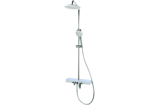 Душевая стойка Iddis Shelfy SHESB3Fi06 штанга 125 см, шланг 150 см