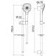 Душевой гарнитур Iddis Sena SEN3F70i16 штанга 27 см, шланг 1.5 см