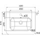 Тумба с раковиной Iddis Brick 60, подвесная, с ящиками, фурнитура черная