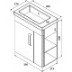 Тумба для комплекта Iddis Torr 40 L подвесная, левая, ручки хром